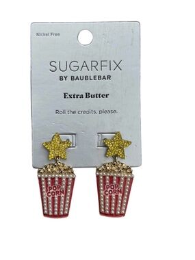 Sugarfix by BaubleBar Popcorn Earrings “Extra Butter” – NWT